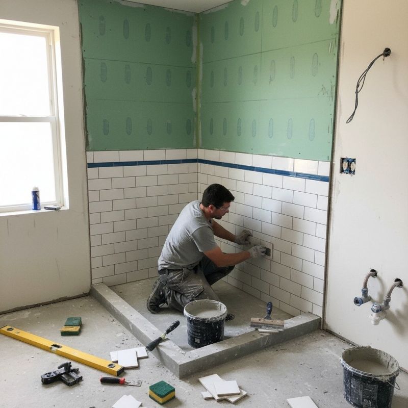 Tile Shower Floor Installation in Boise, ID
